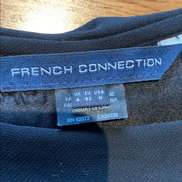 French connection size 0 pleated black mini - Picture 2 of 4